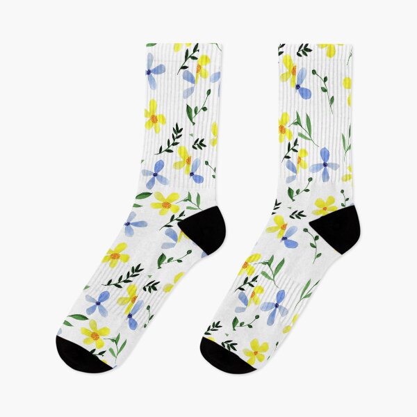 Item preview, Exquisite Blue And Yellow Floral And Leaf Pattern designed and sold by DEC02.