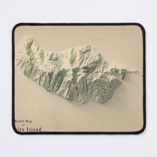 Item preview, Madeira Island, Portugal Relief Map 3D digitally-rendered designed and sold by ThinkAboutMaps.