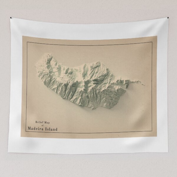 Item preview, Madeira Island, Portugal Relief Map 3D digitally-rendered designed and sold by ThinkAboutMaps.