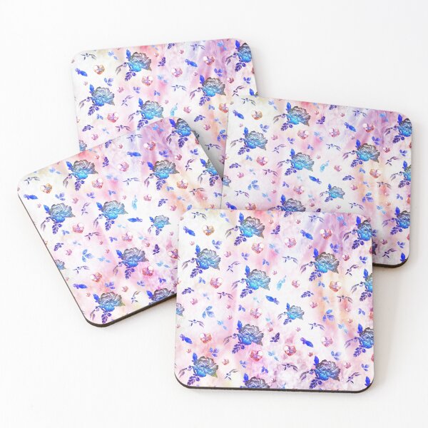 Item preview, Blue roses little hearts pattern designed and sold by Dusanka Djeric.