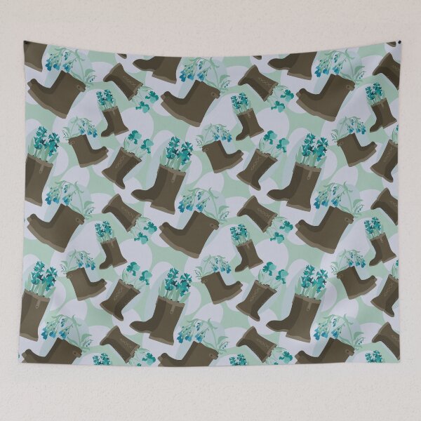 Item preview, Rain Boots and Bluebells  designed and sold by Krystal  Thomas.