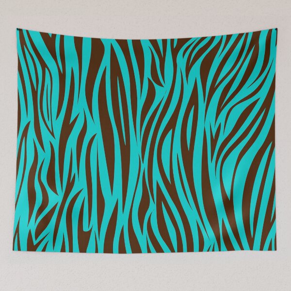 Item preview,  Chocolate Coco And Mint Turquoise-Street Jungle Zebra Animal Print 2022 designed and sold by DesignLust.