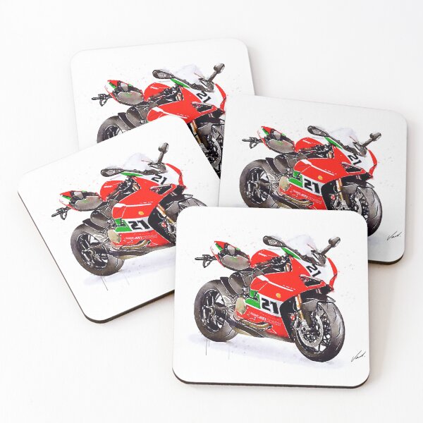Item preview, Watercolor Sport Motorcycle Panigale V2 - original artwork by Vart. designed and sold by vartstudio.