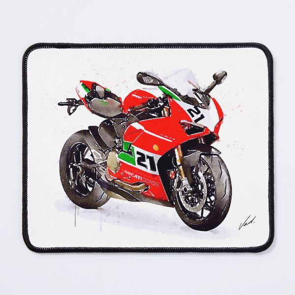 Item preview, Watercolor Sport Motorcycle Panigale V2 - original artwork by Vart. designed and sold by vartstudio.