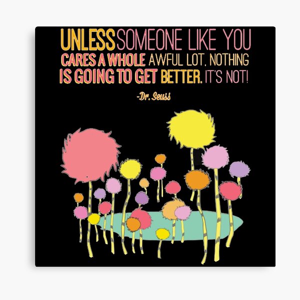 the lorax canvas prints redbubble