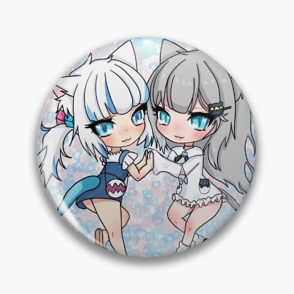 Item preview, Gawr Gura and Nacho Neko designed and sold by capsi.