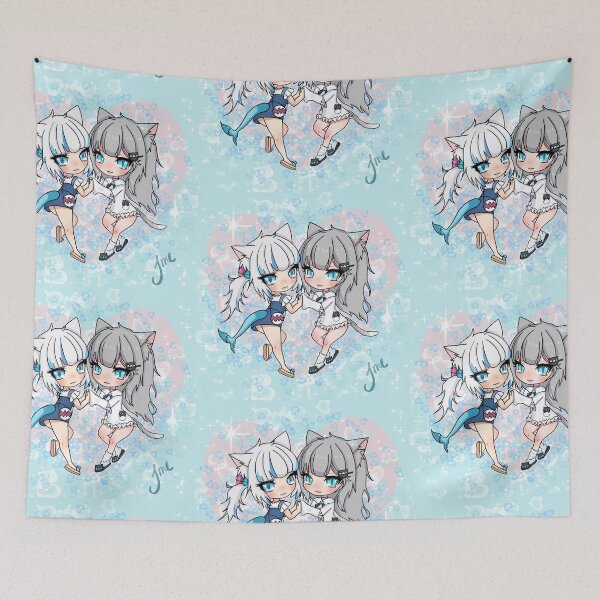 Item preview, Gawr Gura and Nacho Neko designed and sold by capsi.
