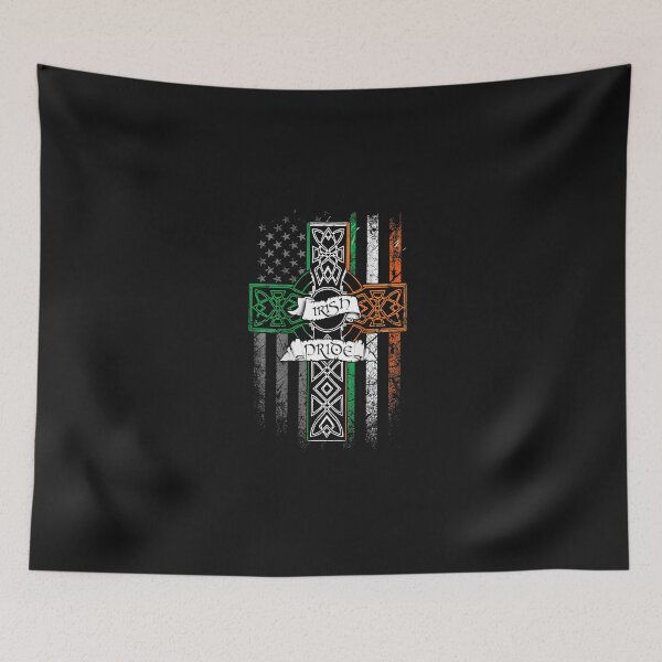 Item preview, IRISH PRIDE American Flag Celtic Cross St Patricks Day Gift  designed and sold by JHughes80.