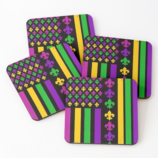 Item preview, Mardi Gras Flag American Purple Green Yellow designed and sold by DanielDutkosky.