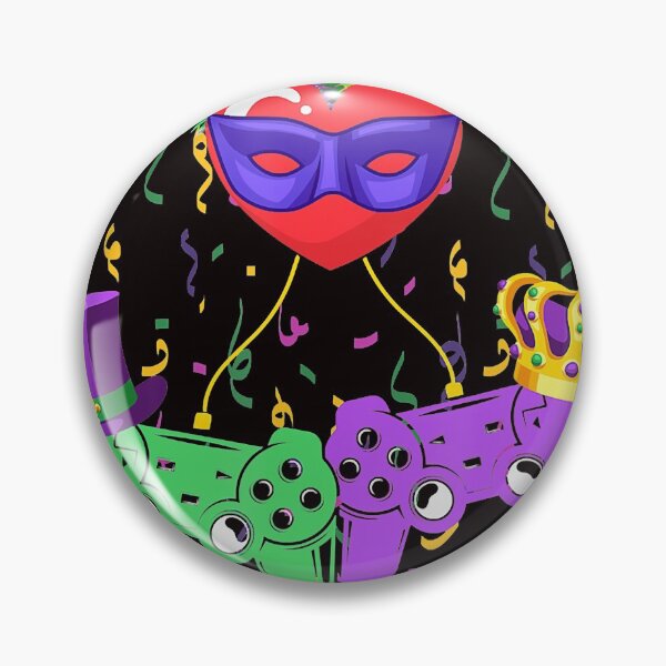 Artikelvorschau, Mardi Gras Gaming Gamer Controller Heart Love entworfen und verkauft von BrandyBare.