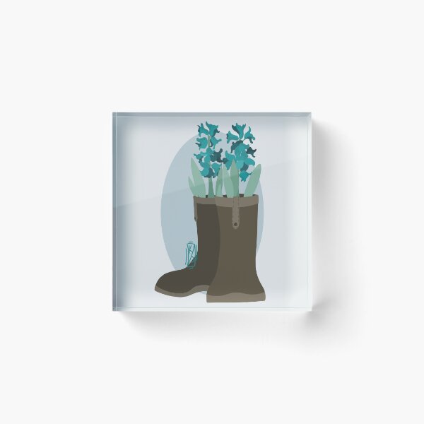 Item preview, Rain Boots and Blue Hyacinths designed and sold by Krystal  Thomas.