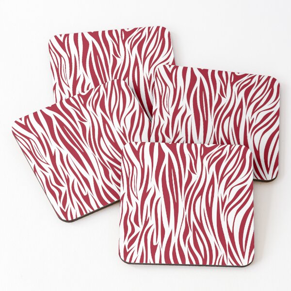 Item preview, Red And White Safari Street Jungle Zebra Animal Print 2022 designed and sold by DesignLust.
