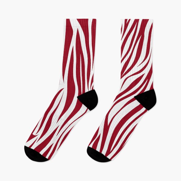 Item preview, Red And White Safari Street Jungle Zebra Animal Print 2022 designed and sold by DesignLust.