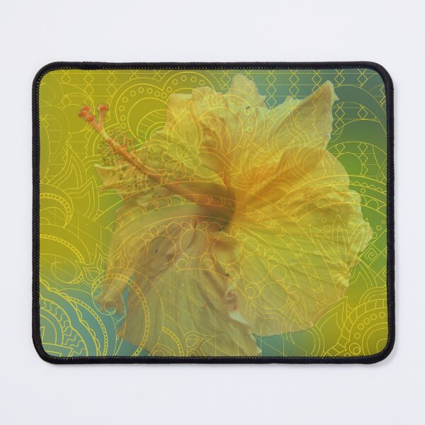 Item preview, yellow zen pattern hibiscus designed and sold by AlinNova.