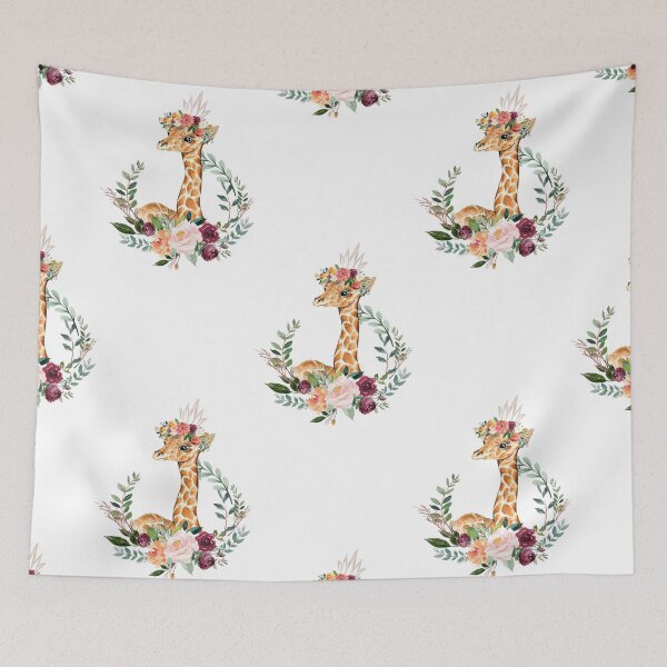 Item preview, Giraffe With Floral Crown designed and sold by Mnightsa.