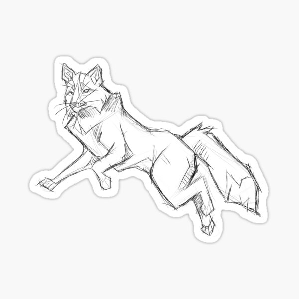 Fox Sketch Sticker