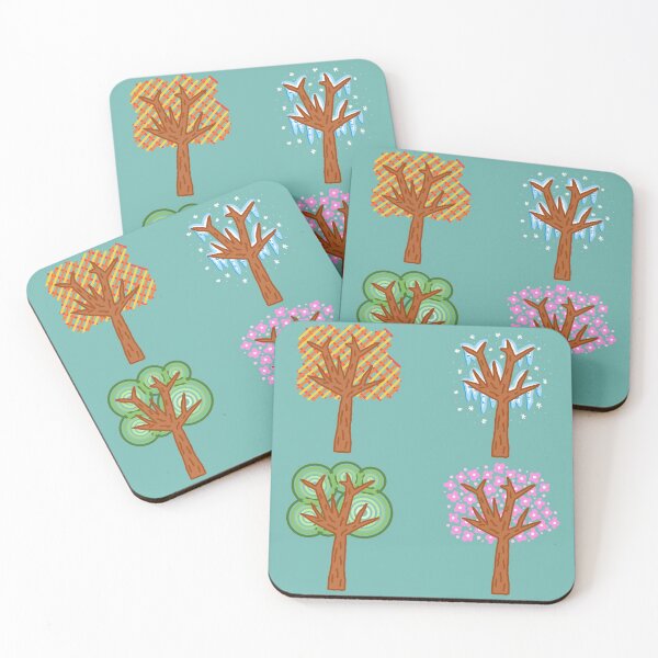 Item preview, Cute 4 Season Trees designed and sold by HappyDayDoodles.