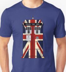 Union Jack Police Call Box. Unisex T-Shirt