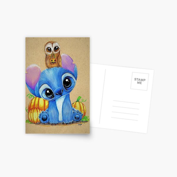 Stitch (halloween drawing) Postcard