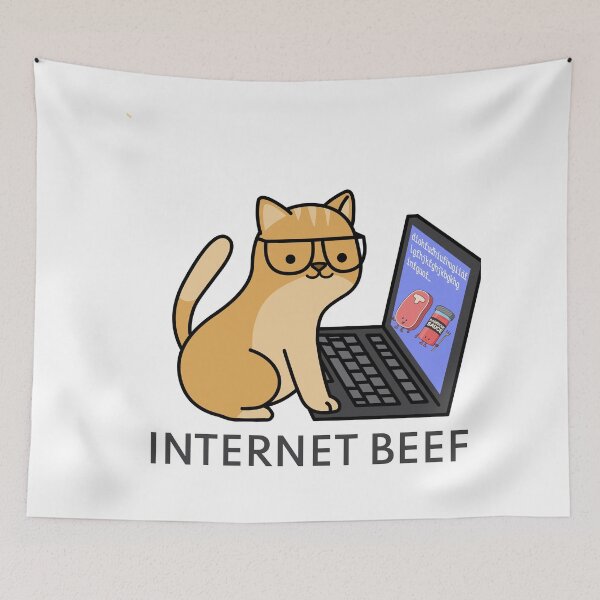 Item preview, FUNNY CAT INTERNET BEEF T SHIRT designed and sold by DiscoVibes.