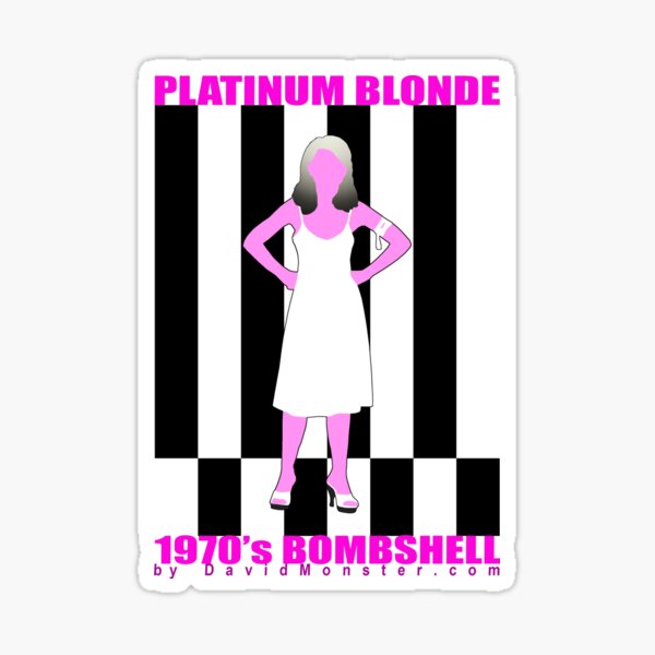 70's Platinum Blonde Punky Bombshell. Sticker