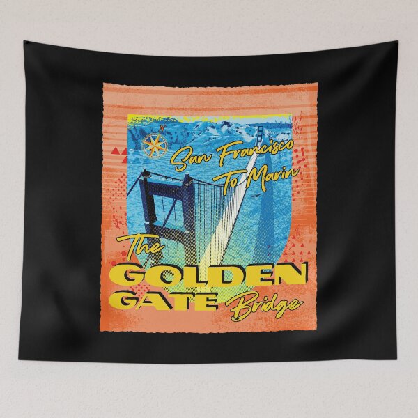 Item preview, The Golden Gate Bridge Retro Design designed and sold by fairviewdesign.