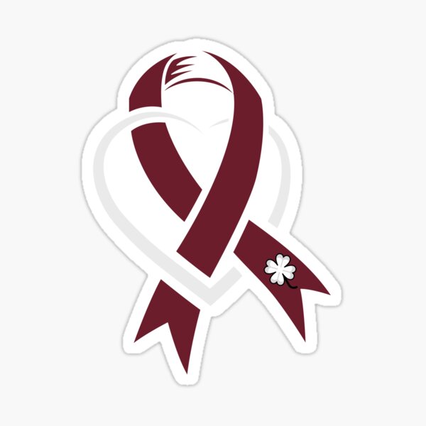 TB Multiple Myeloma Cancer awareness Ribbon with heart Sticker
