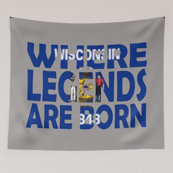 Item preview, Wisconsin Flag Reads Where Legends Are Born designed and sold by Quotes-I-Wear.