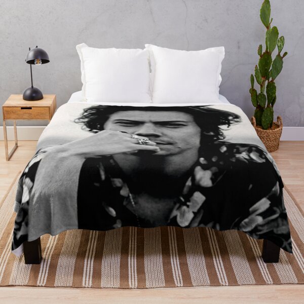 Black White Harry Handsome Metal Print tapestry throw blanket Throw Blanket