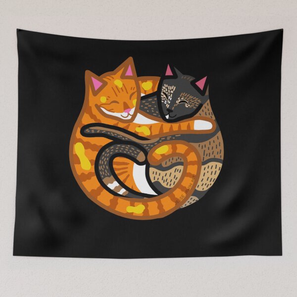 Item preview, Jorts and Jean Cuddling Cats - Buttered Classic designed and sold by tabathaclark.