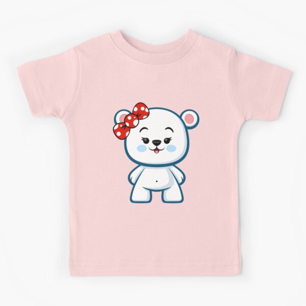 Polar Bear Girl Kawaii Kids T-Shirt