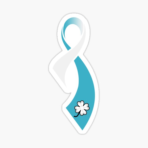 TB Cervical Cancer awareness Ribbon Sticker