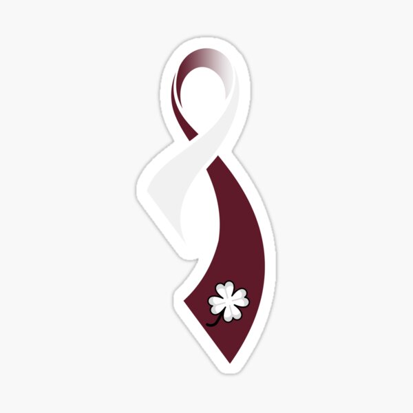 TB Head and Neck Cancer awareness Ribbon Sticker