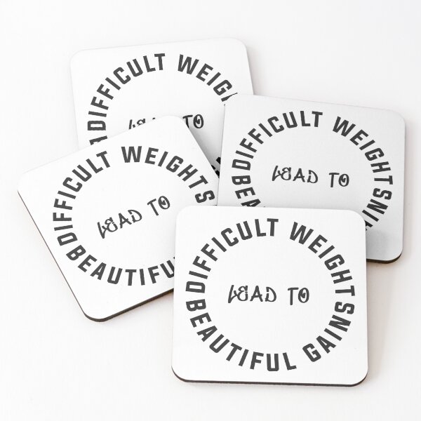 Item preview, Difficult Weight Lead To Beautiful Gains - Fitness - Motivational Quotes designed and sold by bykc2.