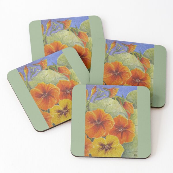 Item preview, Nasturtiums 3 Watercolour Painting designed and sold by Heatherian.