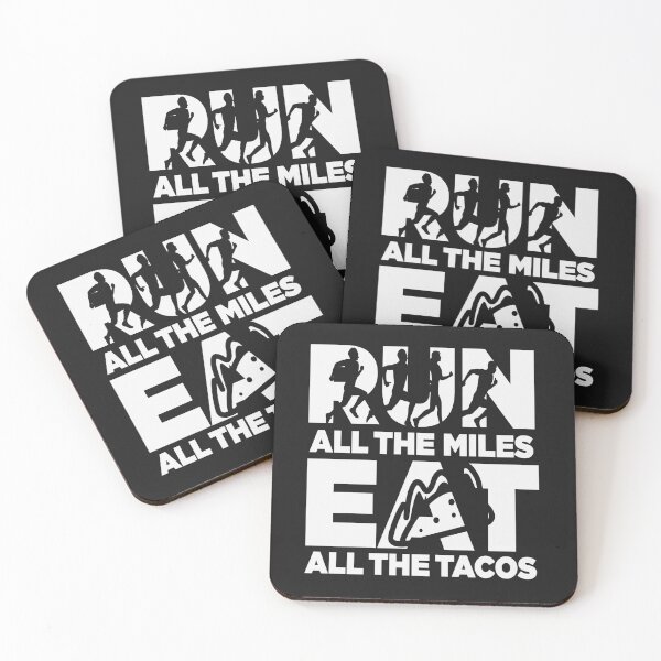 Item preview, Run All The Miles, Eat All The Tacos-Funny gift idea for runners designed and sold by BRtisticDesigns.