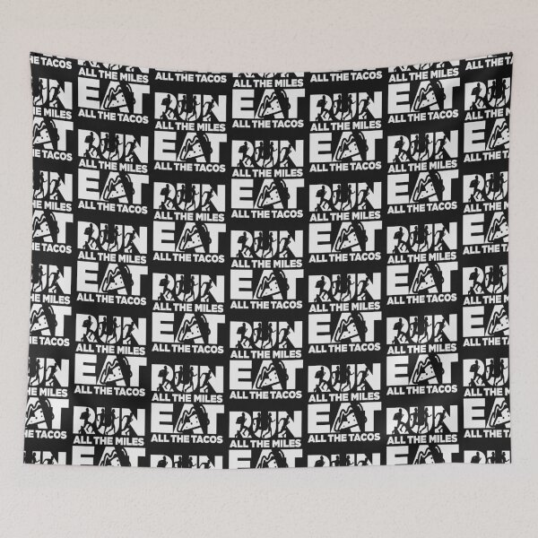 Item preview, Run All The Miles, Eat All The Tacos-Funny gift idea for runners designed and sold by BRtisticDesigns.