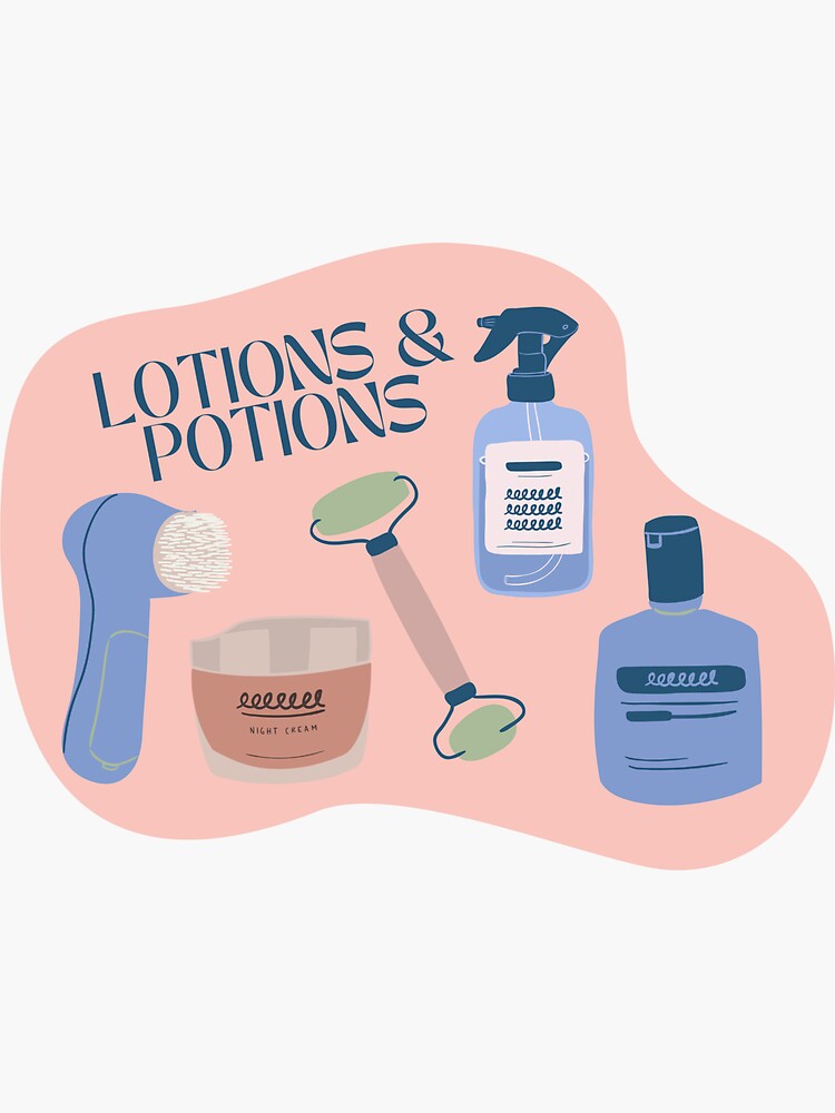 "Lotions & Potions" Sticker for Sale by MeCoDesigns Redbubble