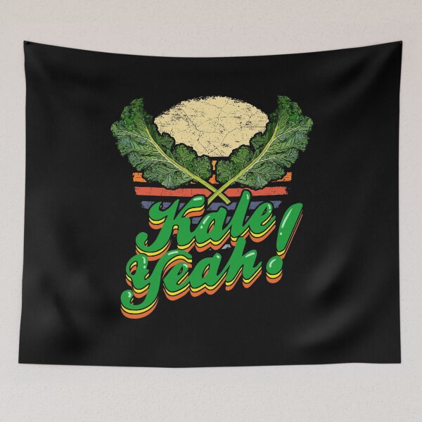Item preview, Kale Yeah! Funny Vegetable Vintage Retro 80s Sunset designed and sold by Dressed For  Duty.