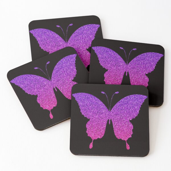 Item preview, Bright Pink and Purple Ombre Faux Glitter Butterfly designed and sold by Felicity-K.