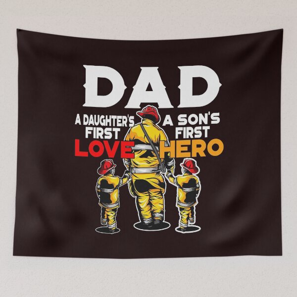 Item preview, Dad Firefighter Love Hero, Love my dad a firefighter designed and sold by tranhungtdu.