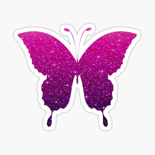 Pink Rainbow and Butterflies Decal Set,pink Ombre Butterflies or