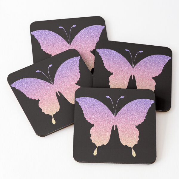 Item preview, Pastel Sunrise Ombre Faux Glitter Mariposa designed and sold by Felicity-K.