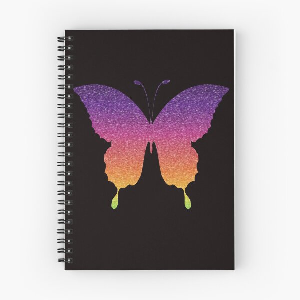 Item preview, Bright Rainbow Ombre Faux Glitter Butterfly designed and sold by Felicity-K.
