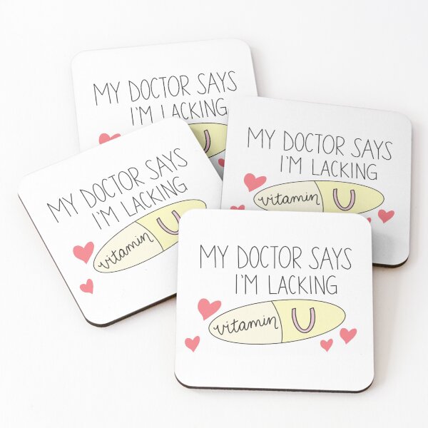 Item preview, My doctor says I'm lacking Vitamin U - cheesy funny Valentines Anniversary Long Distance Birthday designed and sold by aprilhues.