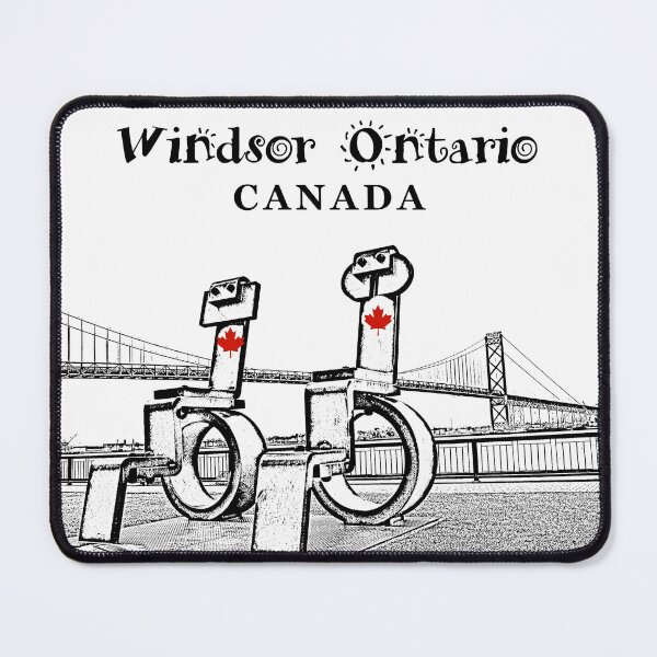 Item preview, Windsor, Ontario - Downtown Windsor & Bridge - Maple Leaf designed and sold by leemcnut.