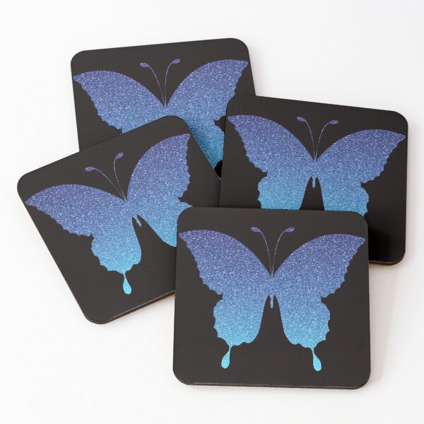 Item preview, Cielo azul Ombre Faux Glitter Mariposa designed and sold by Felicity-K.