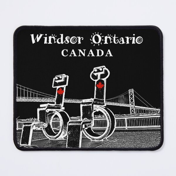Item preview, Windsor, Ontario - Downtown Windsor & Bridge - Maple Leaf (W) designed and sold by leemcnut.