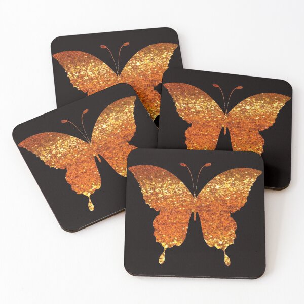 Item preview, Orange Ombre Faux Glitter Butterfly designed and sold by Felicity-K.