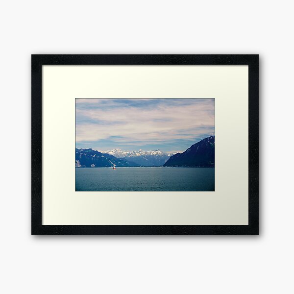 Sailing on Lake Geneva Framed Art Print